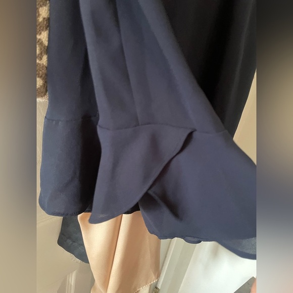 LOFT Beautiful Dark Blue Silky Tank EUC - Picture 6 of 7